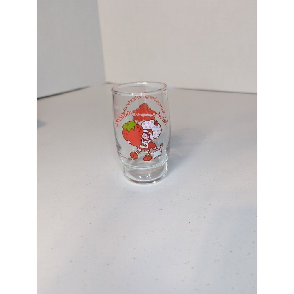 Vintage 1980 Strawberry Shortcake 3.75” Drink Glass by American Greetings